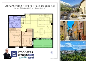 t3 à la vente -   05200  EMBRUN, surface 6 m2 vente t3 - UBI430054637